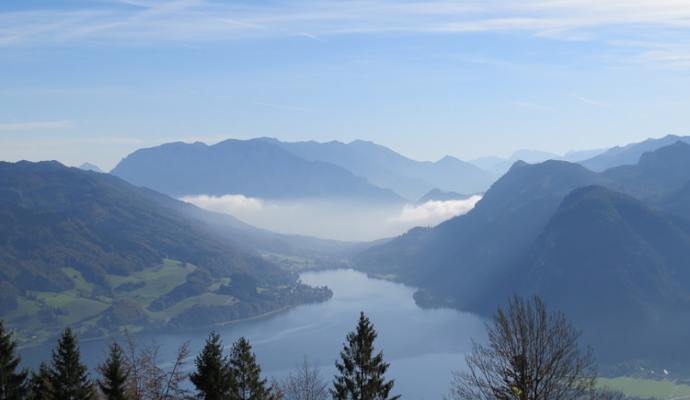 Salzkammergut-Mehrtageswanderung Etappe 3: Blick auf den Mondsee