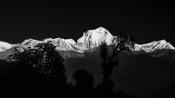 Himalaya in Schwarzweiß