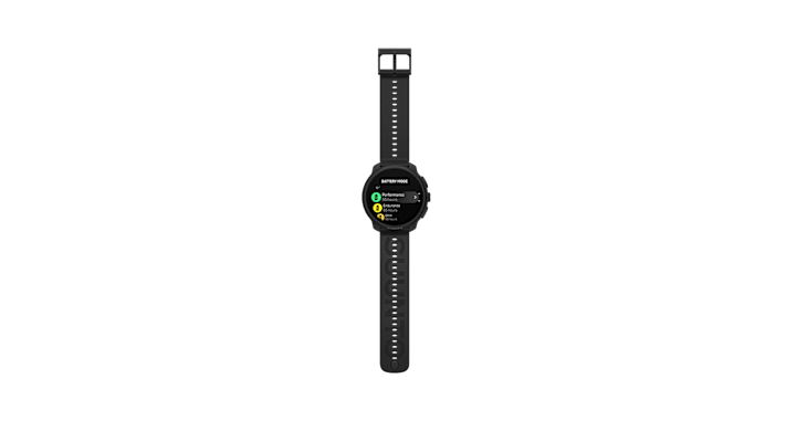 sportuhr suunto race 2 in der frontalaufnahme in der farbe all black