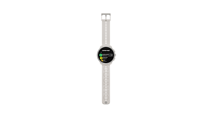 sportuhr suunto race 2 in der frontalaufnahme in der farbe feather gray