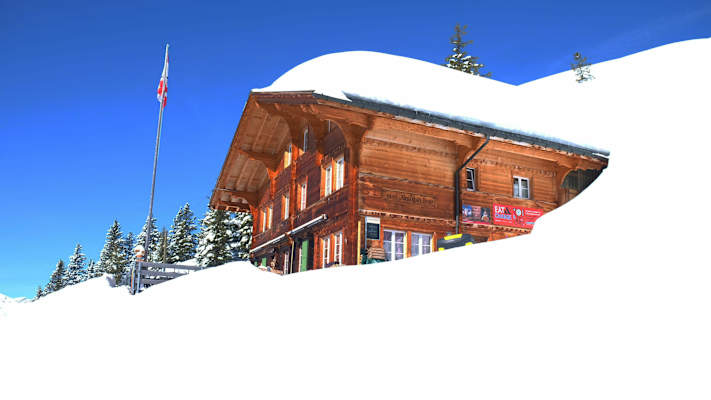 Berggasthaus Waldspitz in den Berner Alpen hoch über Grindelwald