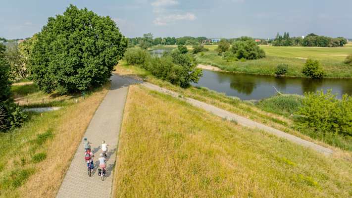 Immer am Fluss entlang – der Muldradweg folgt dem Verlauf von Zwickauer und Freiberger Mulde bis sich die Flüsse vereinigen.
