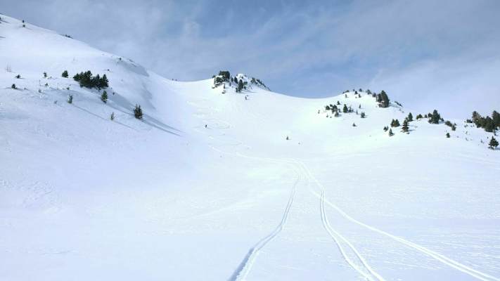 Skidurchquerung: Abfahrt in den Nockbergen