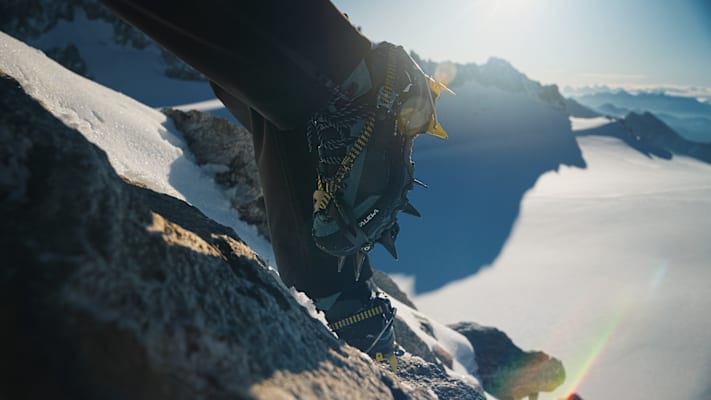 Der Schuh Ortles 2 Mid GTX von Salewa am Berg in Einsatz