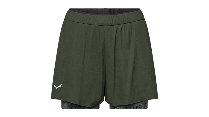 Die Pedroc DST 2in1 Shorts für Damen in der Farbe Dark Olive