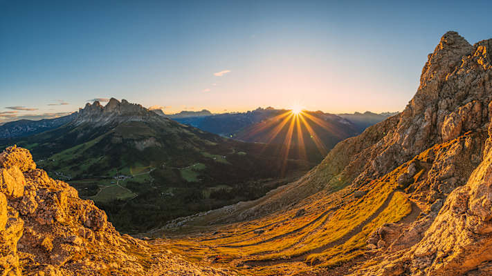 Abendstimmung im Dolomiten UNESCO Welterbe.
