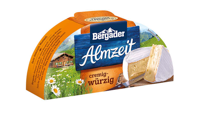Der cremig-würzige Käse Almzeit von Bergader.