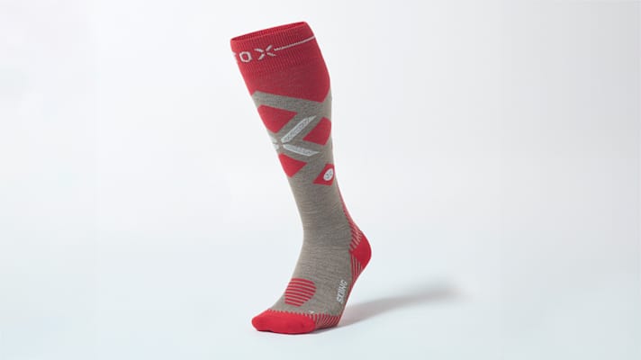 Merino Skiing Socks für Herren in der Farbe Taupred.