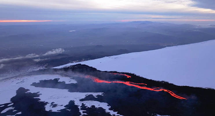 Der Lavafluss am Ätna