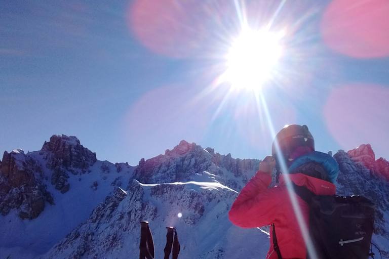 Gute Schneebedingungen in der Axamer Lizum in Tirol