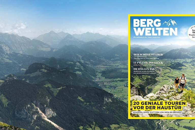 Jetzt überall im Zeitschriftenhandel – das Bergwelten Magazin (April/Mai 2019)