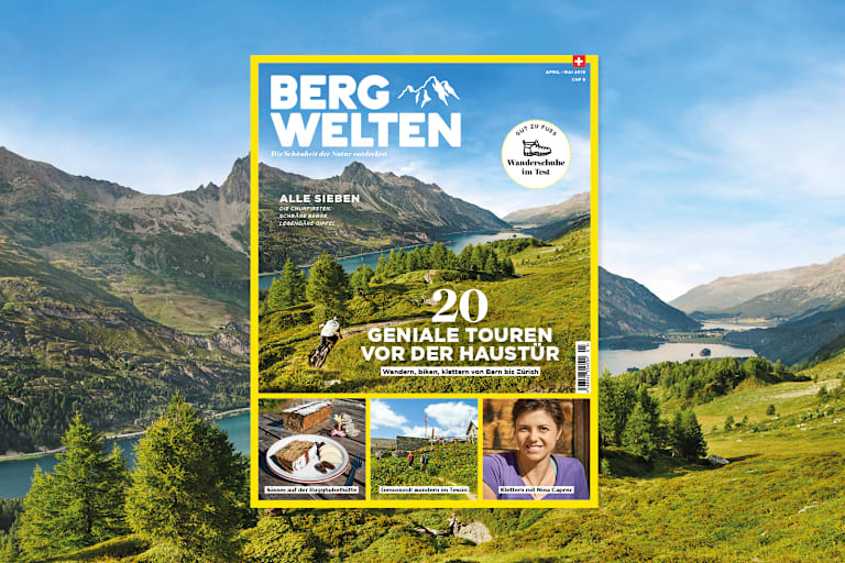Jetzt überall im Zeitschriftenhandel – das Bergwelten Magazin (April/Mai 2019)