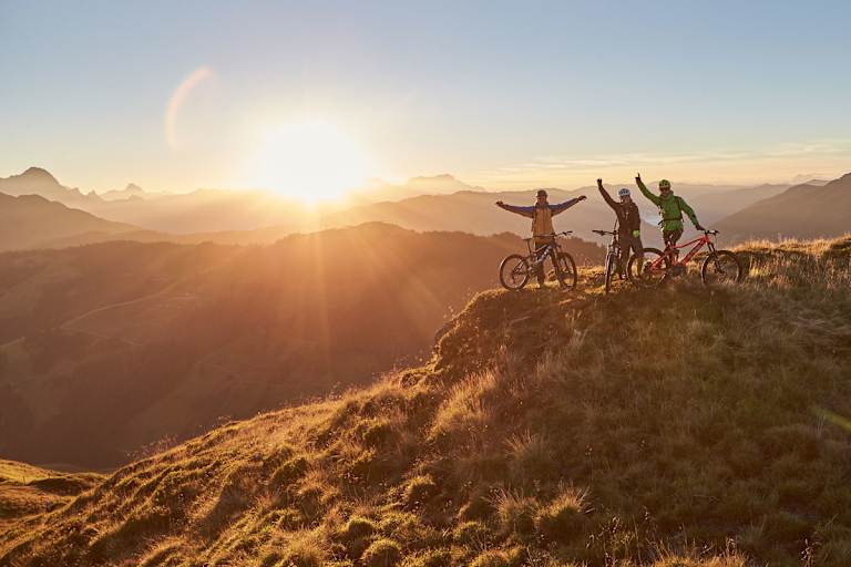 In Saalbach kann man biken bis die Wadeln brennen