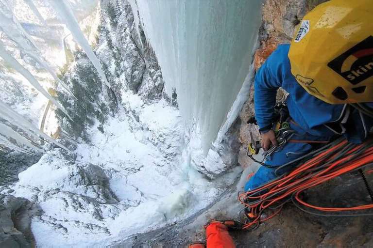 Christian Holzer in der Steinernen Jungfrau