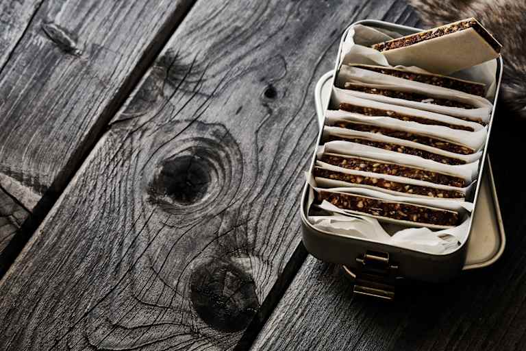 Idealer Ski-Snack: Fruchtschnitten