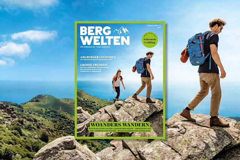 Jetzt überall im Zeitschriftenhandel – das Bergwelten Magazin (Februar/März 2019)