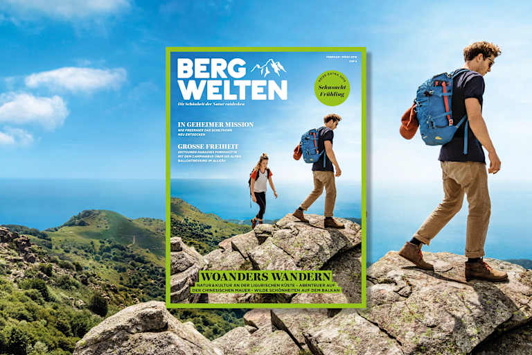 Jetzt überall im Zeitschriftenhandel – das Bergwelten Magazin (Februar/März 2019)