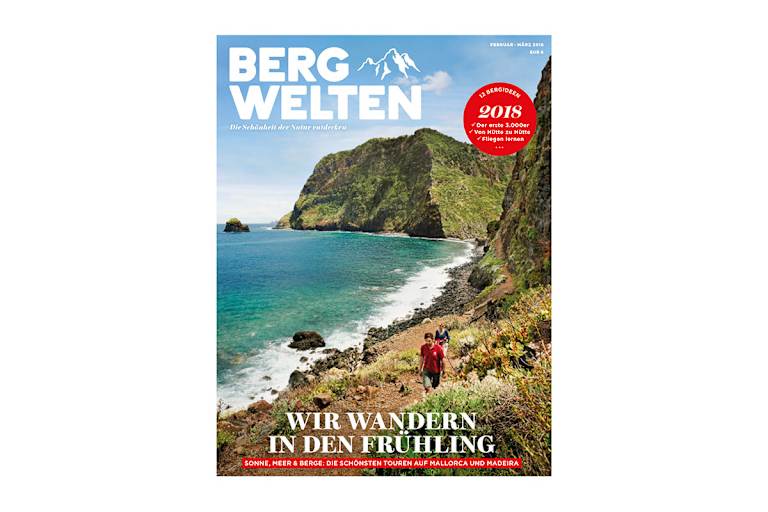 Cover des Bergwelten Magazins (Februar/März 2018)