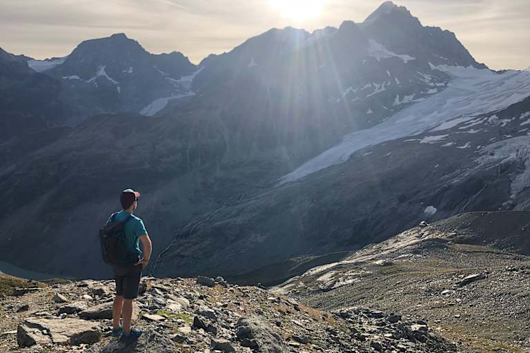Epische Ausblicke auf den Roseg-Gletscher im Engadin