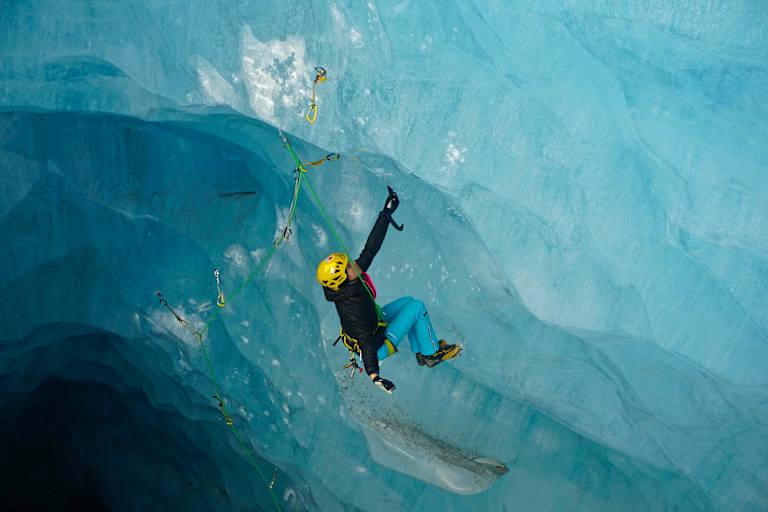 Angelika Rainer träumt gerade vom Eisklettern in Island