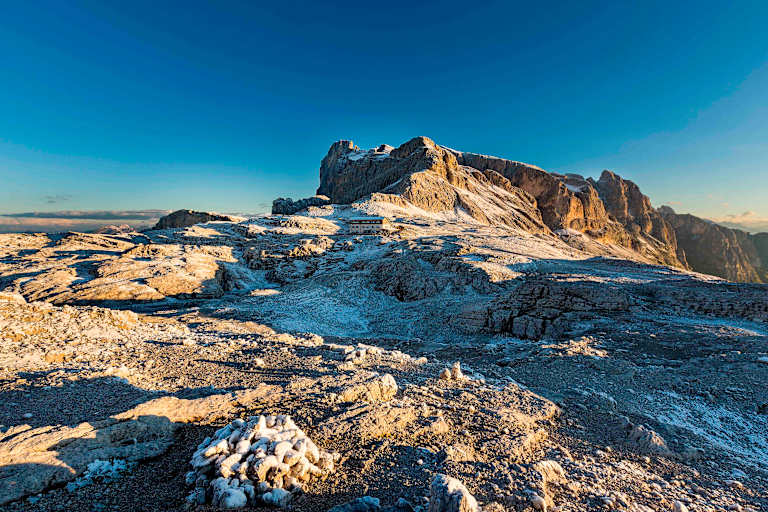 Rifugio Rosetta in der Pala Gruppe