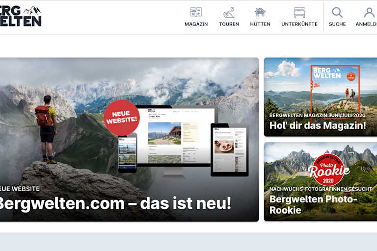 Bergwelten.com neue Webseite