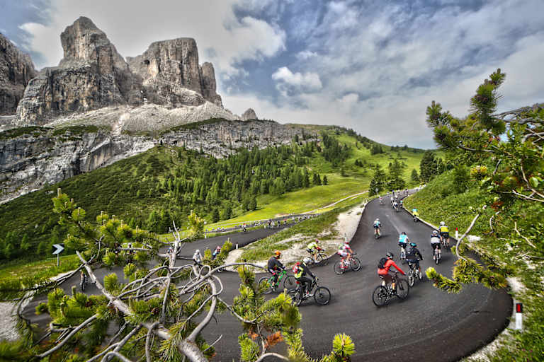 Sellaronda Bike Day in den Dolomiten