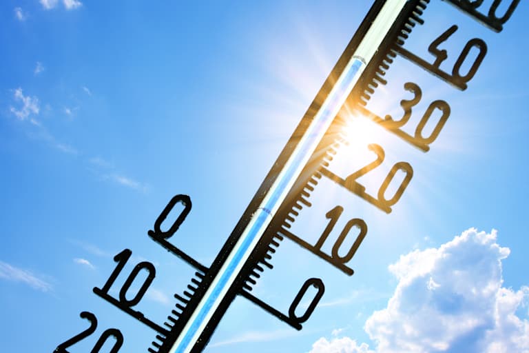 Thermometer mit 35 Grad