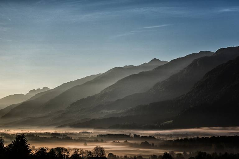 Sicht vom Biohotel Daberer, Gailtal