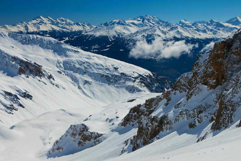 Winterlandschaft bei Leukerbad im Kanton Wallis