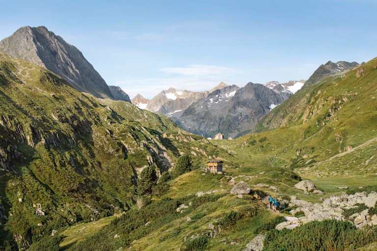 Auf dem Weg zur Franz-Senn-Hütte im Tiroler Stubaital.