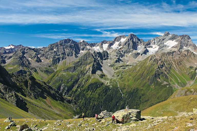 Gipfelkette am Kaunergrat im Pitztal