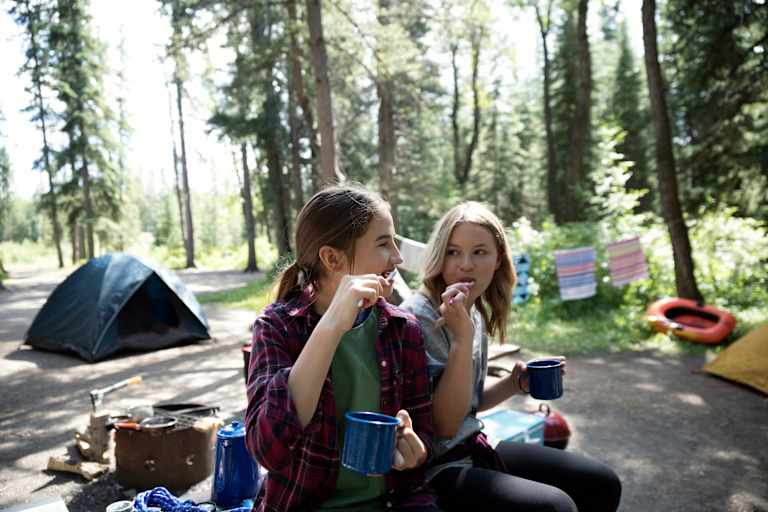 Zähneputzen Camping