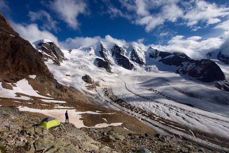 Wohl einer der schönsten Berge der Ostalpen: der 3.900 m hohe Piz Palü
