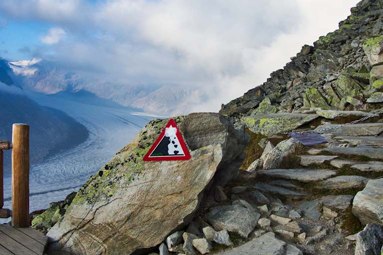 Steinschlag Geröll Gefahr