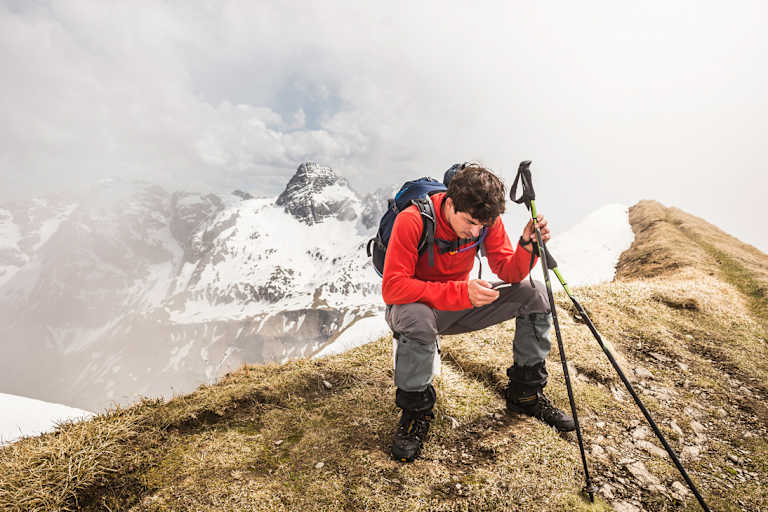 Handy am Berg, Bergsteigen