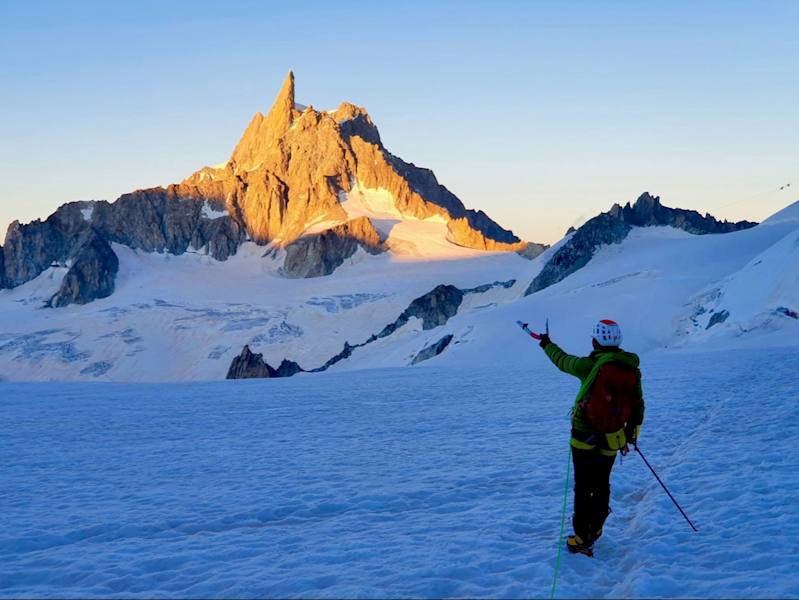 Der Dent du Géant im Abendlicht