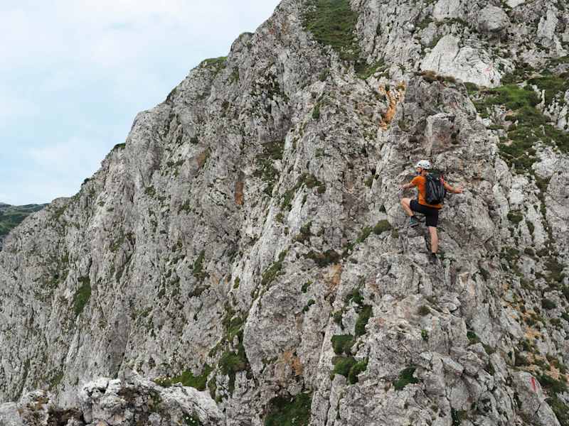 Klettertour auf die Heukuppe über das Wilde Gamseck