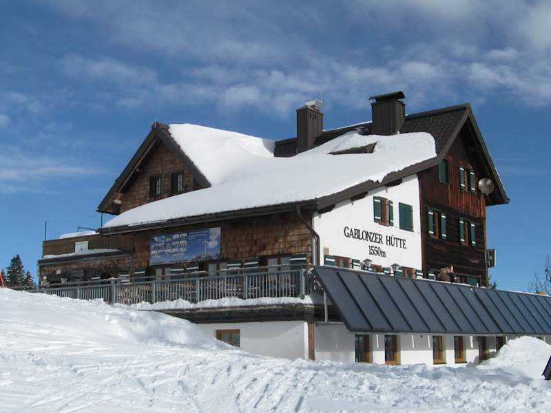 Die Gablonzer Hütte im Winter