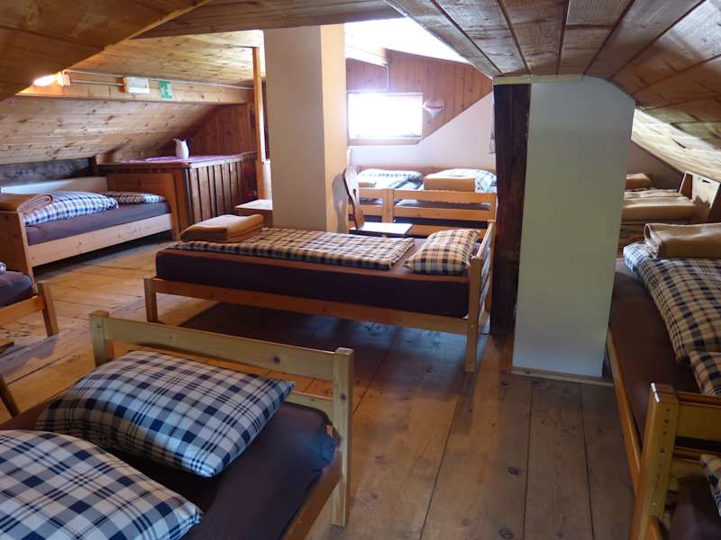 10er-Mehrbettzimmer auf der Klausner Hütte