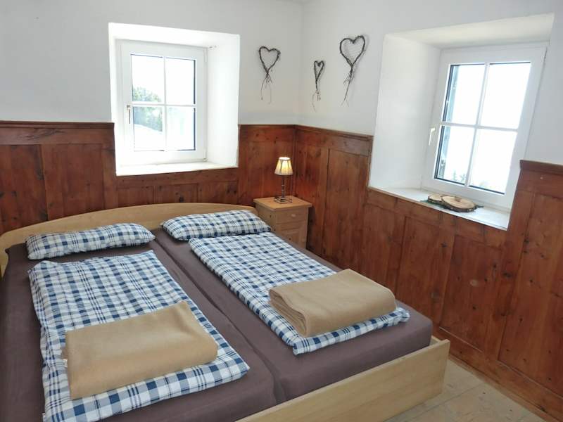 Gemütliches Doppelbettzimmer auf der Klausner Hütte