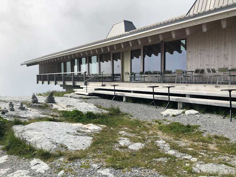 Am Ziel bei der Bergstation Chäserrugg