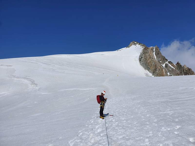 Gegensteigung zur Schulter des Mont Blanc du Tacul