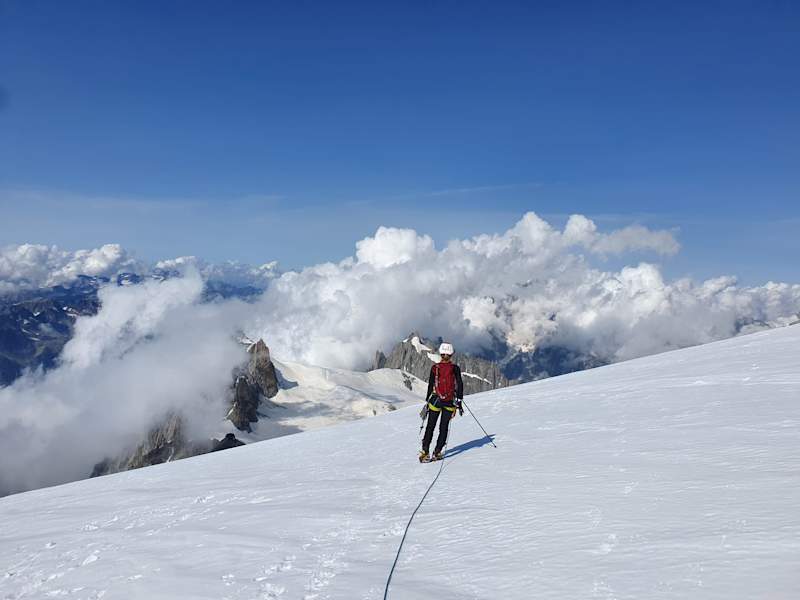 Abstieg von der Épaule du Mont Blanc du Tacul