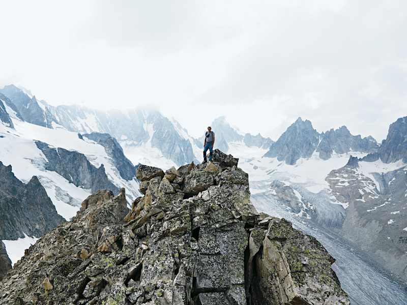 Die letzten Meter auf dem Westgrat vor Erreichen des Gipfels.