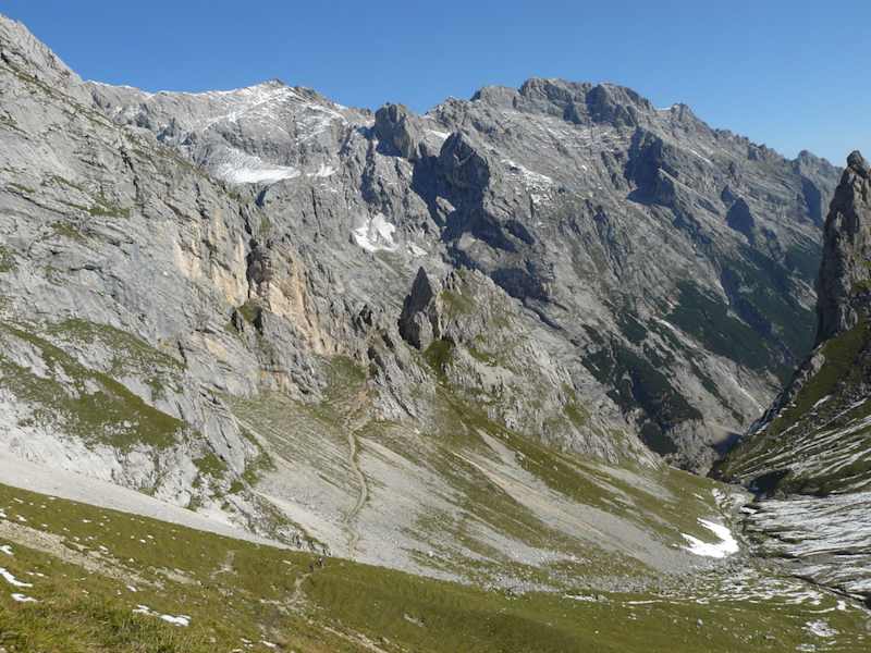 Blick vom Feldernjöchl zum Gatterl
