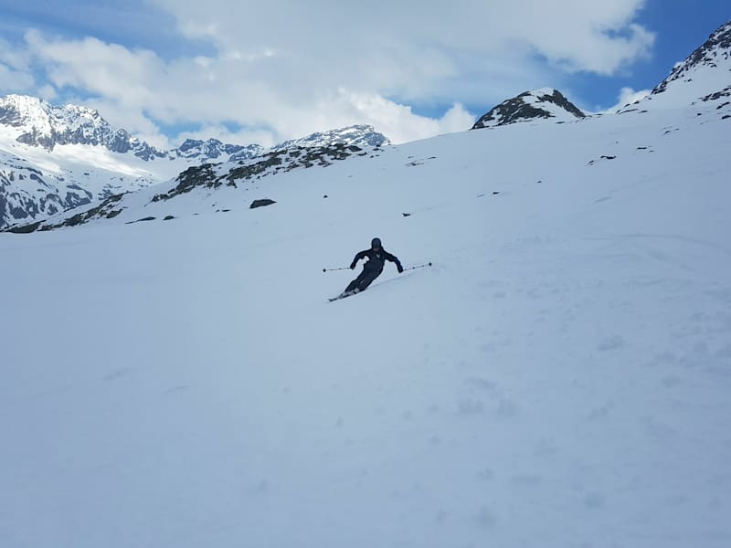 Freerideabfahrt vom Schareck nach Sportgastein mittlerer Teil.