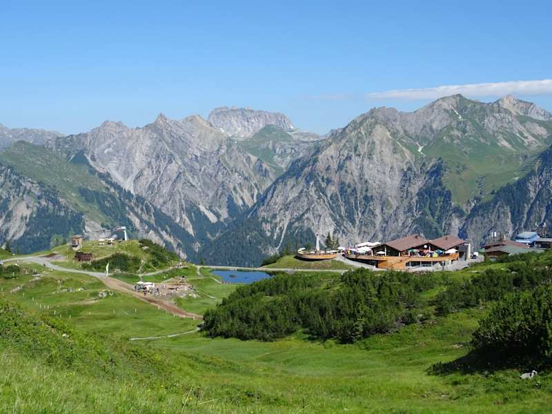 Start der Tour ist bei der Bergstation der Sonnenkopfbahn