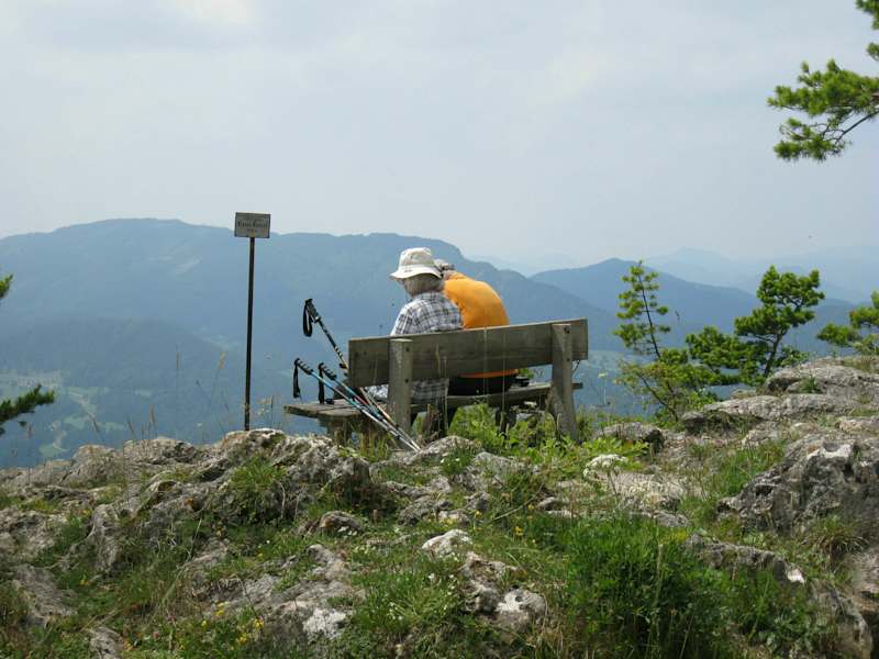 Schneebergblick an der Kleinen Kanzel