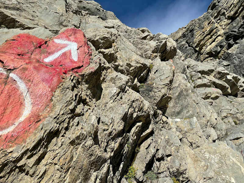 Klettersteigpassage an der Fernerwand